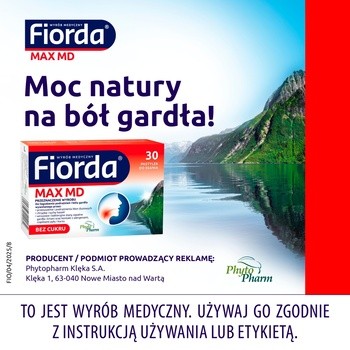 Fiorda Max MD, pastylki do ssania, 30 szt.