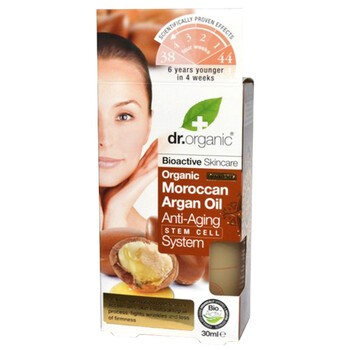 Dr Organic Argan Oil, Anti-Aging z Komórkami Macierzystymi, serum przeciwstarzeniowe do twarzy, 30 ml