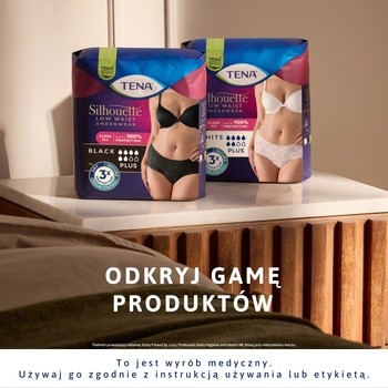 Tena Silhouette Plus, majtki chłonne, White, rozmiar L, 10 szt.