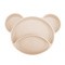 Canpol Babies, silikonowy trójdzielny talerzyk z przyssawką, Miś, kremowy, 1 szt.