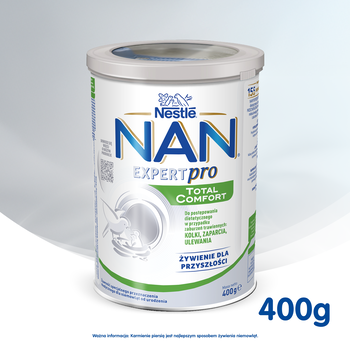 Nestle Nan ExpertPro Total Comfort, kolki, zaparcia, ulewania dla niemowląt od urodzenia, 400 g