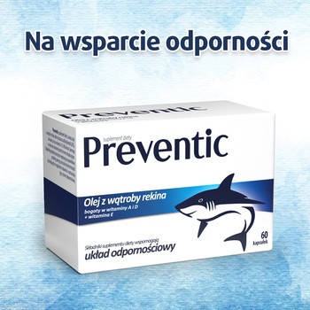 Preventic Extra 500, olej z wątroby rekina, kapsułki, 60 szt.