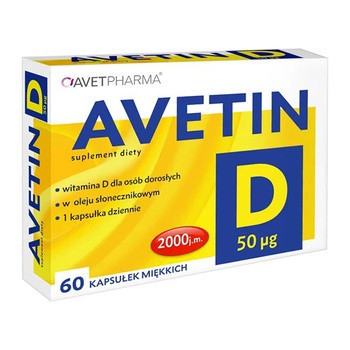 Avetin D,  50 µg, kapsułki miękkie, 60 szt.