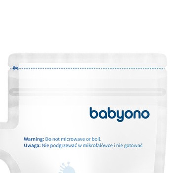 BabyOno, jednorazowe woreczki do przechowywania pokarmu,180 ml, 30 szt.