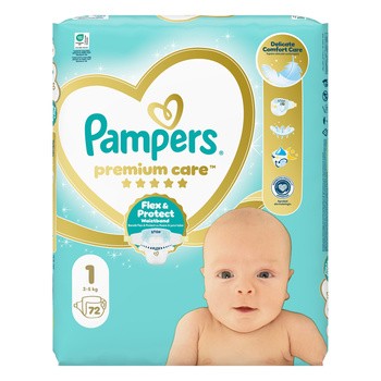 Pampers Premium Care 1 (2-5 kg), pieluszki jednorazowe, 72 szt.