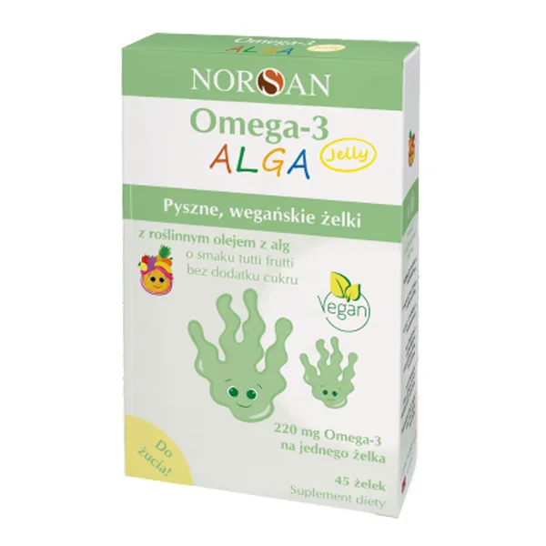 Omega-3 Alga Jelly żelki tutti frutti 45 szt. [Norsan] - Norsan