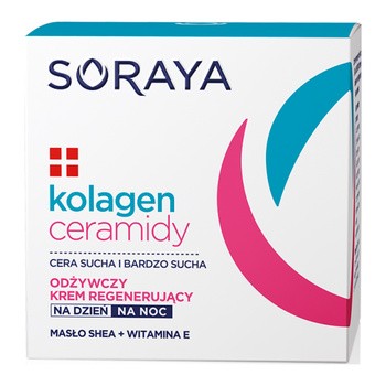 Soraya Kolagen i Ceramidy, odżywczy krem regenerujący na dzień i na noc, 50 ml