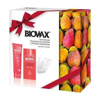 Zestaw Promocyjny Biovax Opuntia Oil & Mango, odżywka, 200 ml + szampon, 200 ml