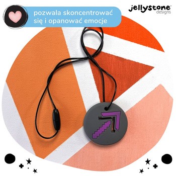 Jellystone Designs, wisiorek antystresowy Strzałka, szary, 1 szt.