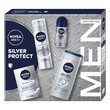 Zestaw Promocyjny, Nivea Men, Silver Protect, pianka do golenia, 200 ml + balsam po goleniu, 100 ml + antyperspirant, 50 ml + żel pod prysznic 3 W 1, 250 ml