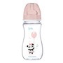 Canpol Easy Start Toys, butelka szerokootworowa, antykolkowa, różowa, 300 ml
