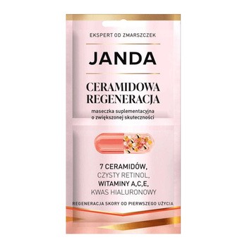 Janda Ceramidowa Regeneracja, maseczka suplementacyjna na twarz, szyję i dekolt, 8 ml