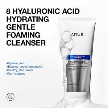 Anua 8 8 Hyaluronic Acid Hydrating Gentle Foaming Cleanser, pianka do twarzy, 150 ml