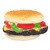 Pet Nova Hamburger, winylowa zabawka dla psa, 9 cm, 1 szt.