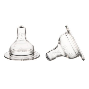 Canpol EasyStart, silikonowy smoczek do butelek szerokich, trójprzepływowy, 3 m+, 1 szt.