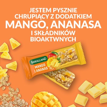Bakalland, musli mango, baton zbożowy, 40 g