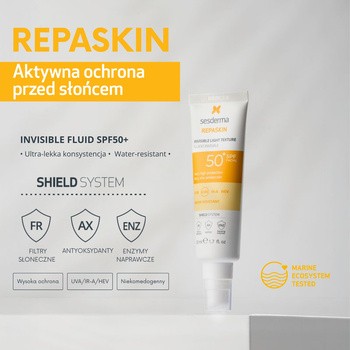 Sesderma Repaskin Invisible Fluis SPF50+, niewidoczny krem-fluid, 50 ml