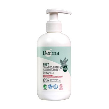 Derma Baby, szampon i mydło do kąpieli, 250 ml