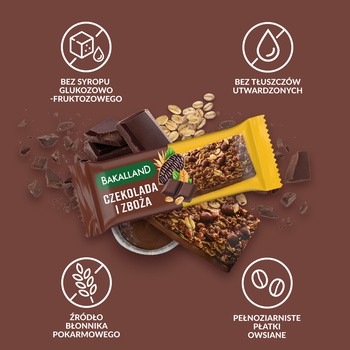 Bakalland, musli czekolada, baton zbożowy, 40 g