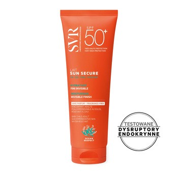 SVR Sun Secure Lait Sans Parfum, bezzapachowe, nawilżające, biodegradowalne mleczko ochronne SPF50+, 250 ml