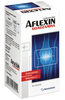 Aflexin glukozamina, tabletki powlekane, 90 szt