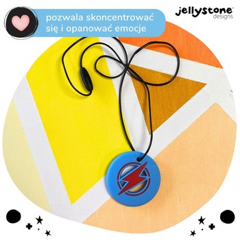 Jellystone Designs, gryzak terapeutyczny Niebieska błyskawica, 1 szt.