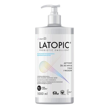 Latopic, żel do mycia ciała i włosów, 1000 ml