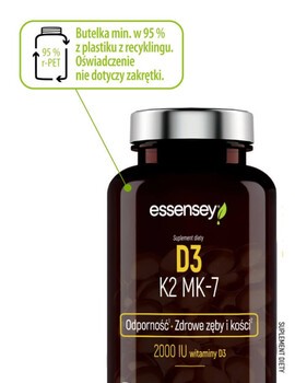 Essensey Witamina D3 K2 MK-7, kapsułki, 90 szt.