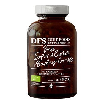 Diet-Food Bio Spirulina + Jęczmień, tabletki, 375 szt.