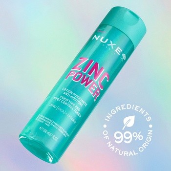 Nuxe Zinc Power, tonik oczyszczający i zwalczający wypryski, 200 ml