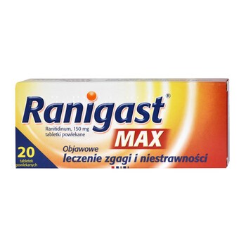 Ranigast Max, 150 mg, tabletki powlekane, 20 szt.