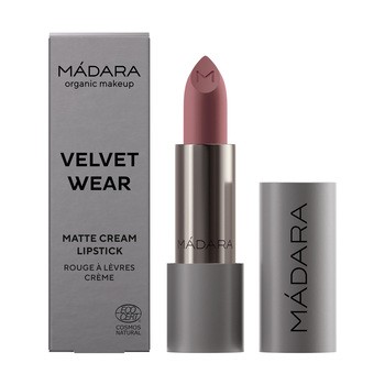 Madara Velvet Matte Cream Lipstick, matowa pomadka o satynowym wykończeniu, Cool Nude, 3,8 g