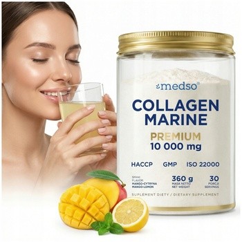 Medso Collagen Marine Premium 10 000 mg, proszek, smak mango-cytryna, 360 g