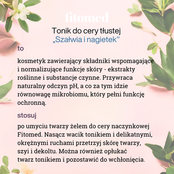 Fitomed, tonik do cery tłustej, Szałwia i nagietek, 200 g