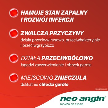 Neo-Angin bez cukru, tabletki do ssania, 24 szt.