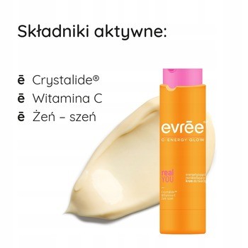 Evree C-Energy Glow Real You, krem energetyzująco-rozświetlający, 45 ml