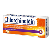 Chlorchinaldin, 2 mg, tabletki do ssania o smaku czarnej porzeczki, 20 szt.