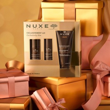 Zestaw Nuxe Men, żel nawilżający do twarzy, 50 ml + żel pod prysznic, 200 ml + dezodorant roll-on, 50 ml