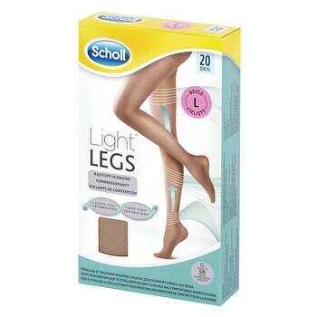 Scholl Light Legs, rajstopy uciskowe, cienkie, rozmiar L, cieliste