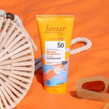 Farmona Jantar Sun, bursztynowe wodoodporne mleczko do opalania SPF 50, 200 ml