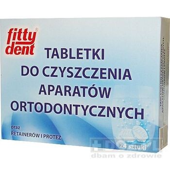 Fittydent, tabletki do czyszczenia aparatów ortodontycznych, 24 szt