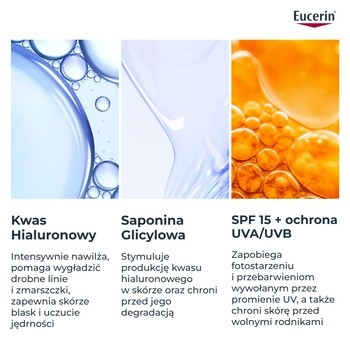 Eucerin Hyaluron-Filler, krem na dzień z kwasem hialuronowym do skóry suchej SPF 15, przeciwzmarszczkowy, 50 ml