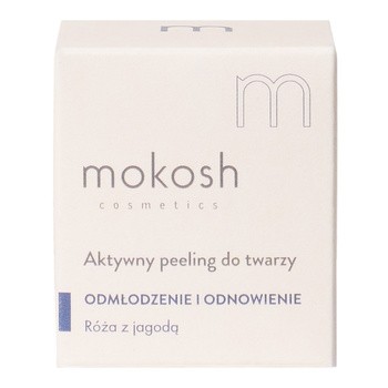 Mokosh aktywny peeling do twarzy, róża z jagodą, 60 ml