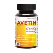 Avetin Cynk + Witamina C, kapsułki, 30 szt.        