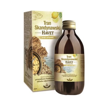 Tran Skandynawski Havet, płyn o smaku cytrynowym,  250 ml