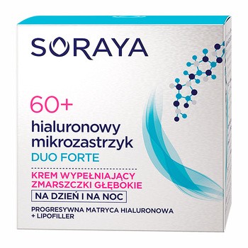 Soraya Hialuronowy Mikrozastrzyk Duo Forte, 60+, krem na dzień i na noc, 50 ml