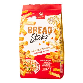 Bread Striks, Przekąska z pieczywa o smaku pizzy, 60 g