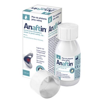 Anaftin, płyn do stosowania w jamie ustnej, 120 ml