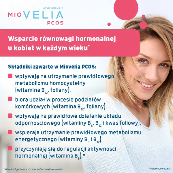 Миоинозитол Miovelia PCOS, с инулином и витаминами группы B, для женщин, 60 капсул — фото 4