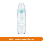 Nuk New Classic, butelka szklana ze smoczkiem silikonowym, 240 ml